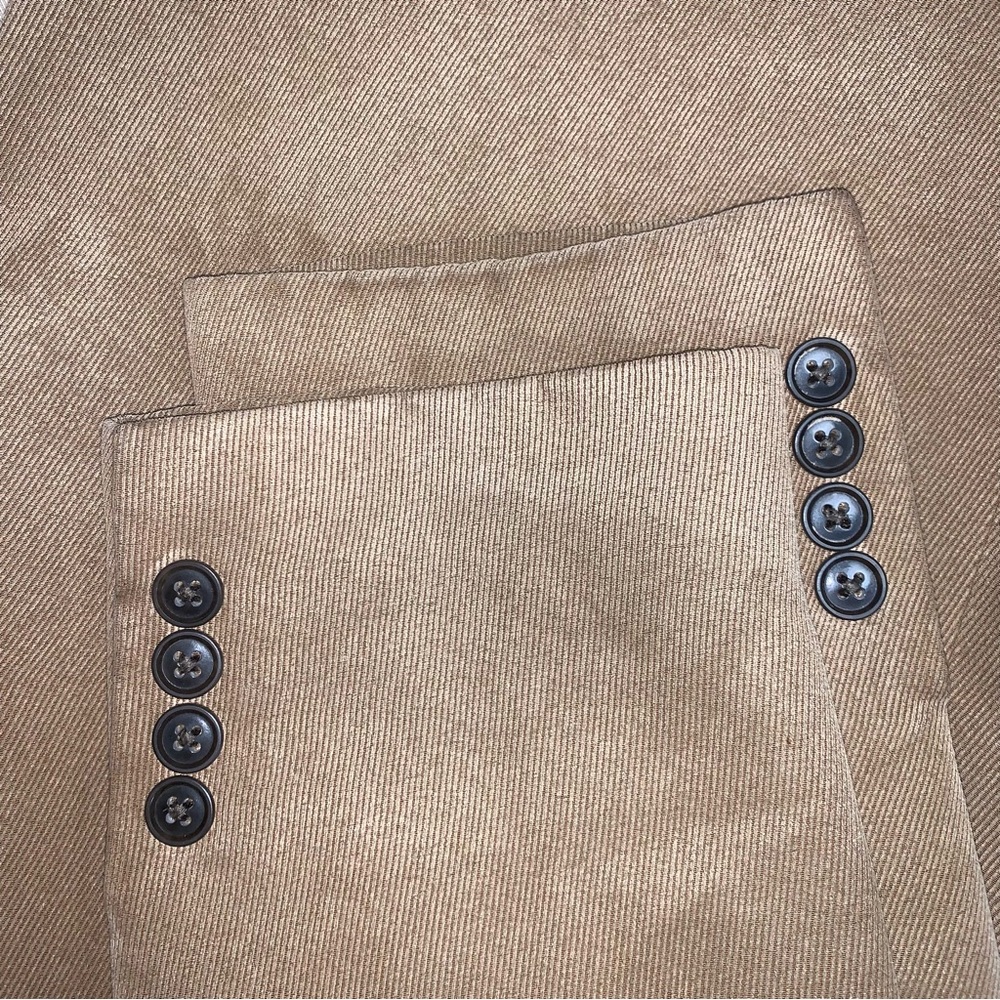 Calvin Klein Tan Taupe Brown Delicate Corduroy Blazer Sport Coat Fall Jacket 40L - Picture 4 of 12